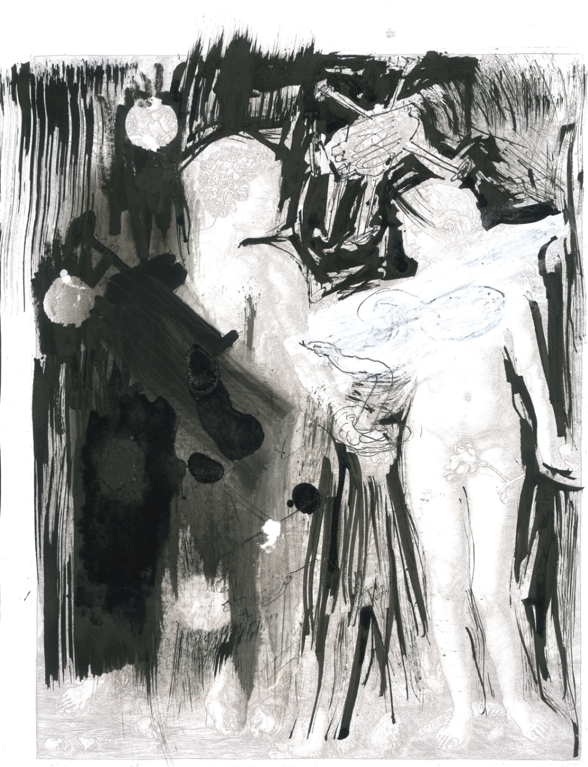 Bente Sonne — collage i sort/hvid